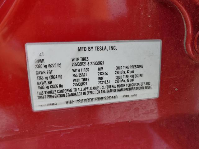 7SAYGDEF3NF326440 Tesla Model Y