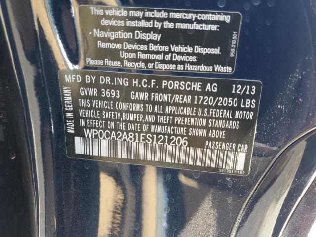 WP0CA2A81ES121206 Porsche Boxster