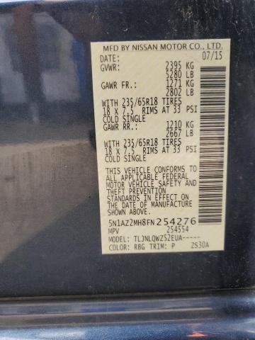 5N1AZ2MH8FN254276 Nissan 2015