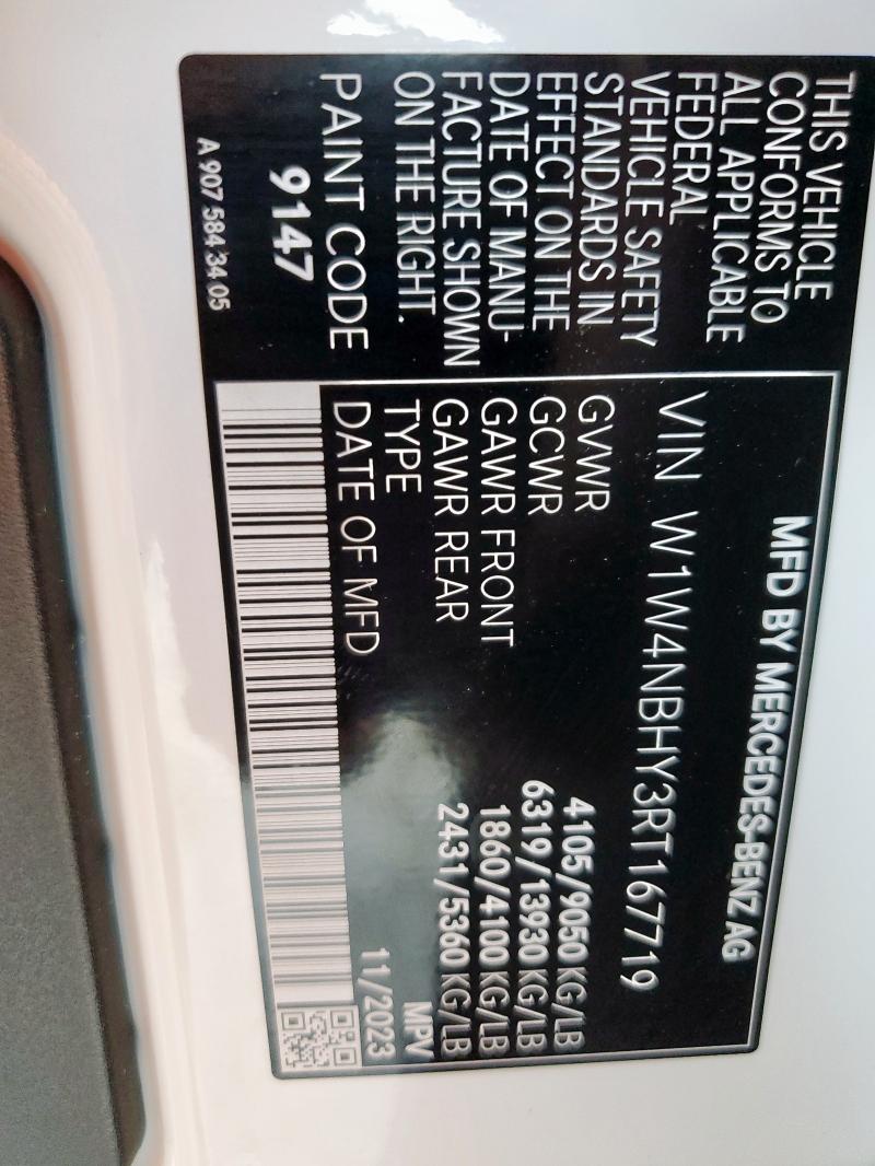 W1W4NBHY3RT167719 Mercedes-Benz SPRINTER 2