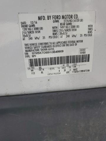 1FM5K7D88HGB49909 Ford 3.5l ti-vct