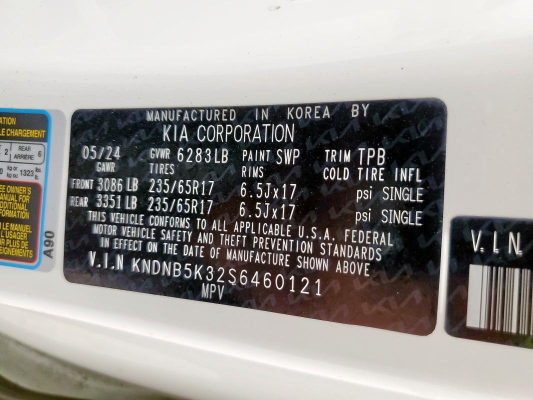 KNDNB5K32S6460121 KIA CARNIVAL L