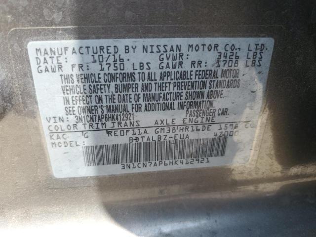 3N1CN7AP6HK412921 Nissan 2017