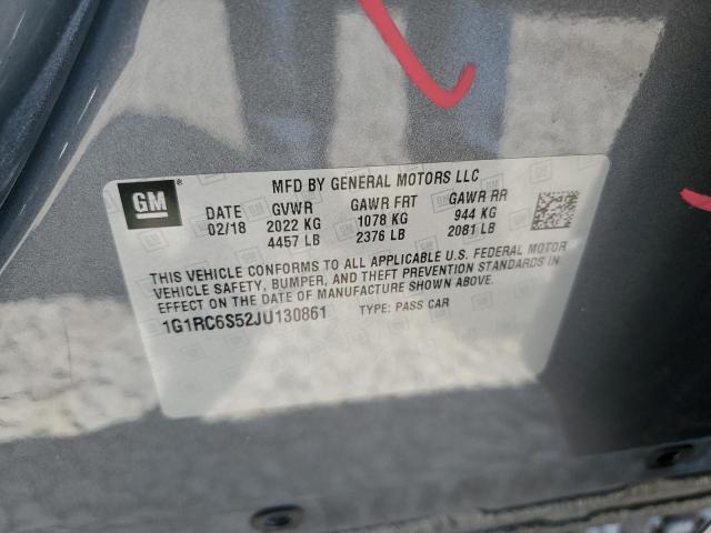 1G1RC6S52JU130861 Chevrolet VOLT LT