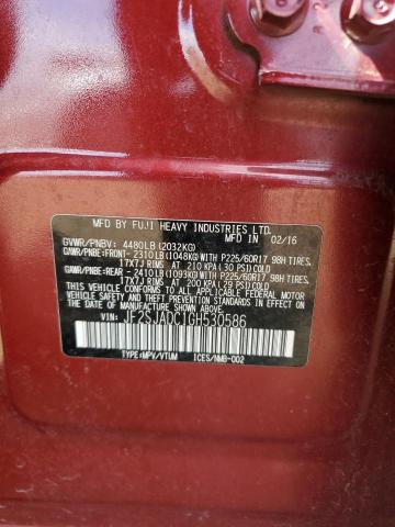 JF2SJADC1GH530586 Subaru naturally aspirated u5