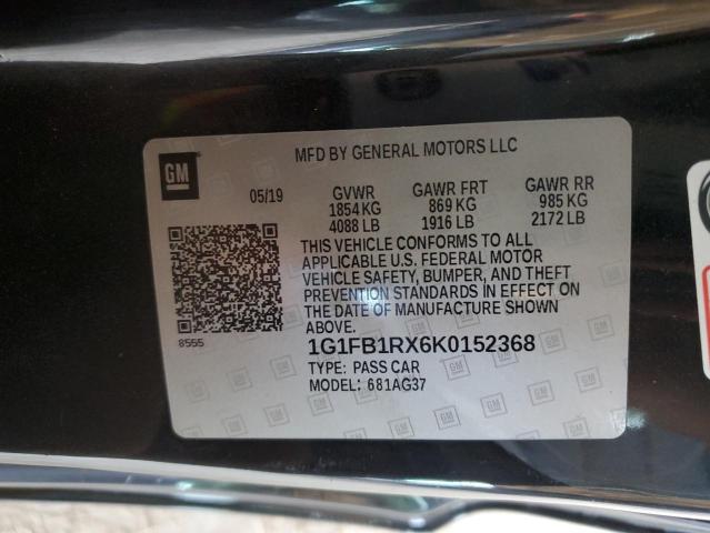 1G1FB1RX6K0152368 Chevrolet ltg - spark ignited direct injection, variable valve timing, alum dohc, dcvcp turbo, e0-e100, alum