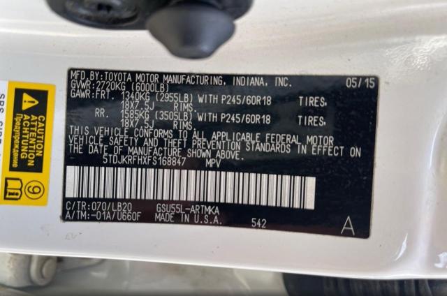 5TDJKRFHXFS168847 Toyota 2gr-fe