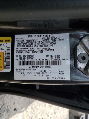 3FA6P0K95HR139060 Ford 2.0l gtdi premium fuel