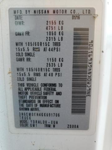 3N6CM0KN4GK691706 Nissan 2016