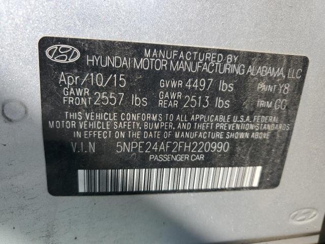 5NPE24AF2FH220990 Hyundai SONATA SE