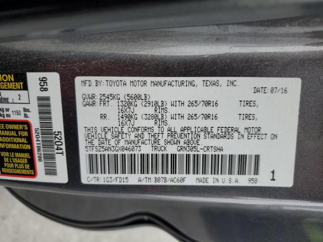 5TFSZ5AN3GX046073 Toyota 2gr-fks