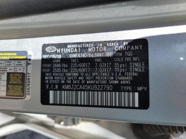 KM8J2CA45KU922790 Hyundai TUCSON SE