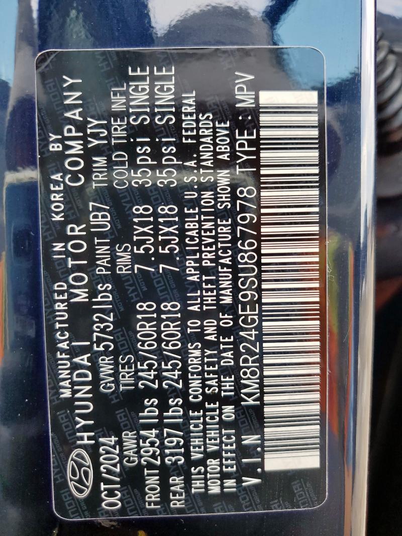KM8R24GE9SU867978 Hyundai Palisade S