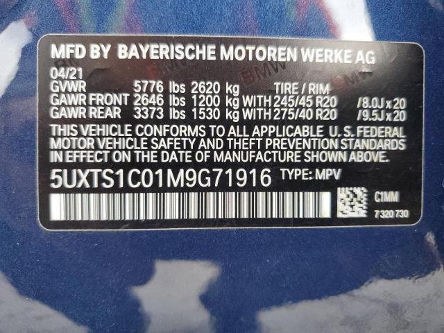 5UXTS1C01M9G71916 BMW X3