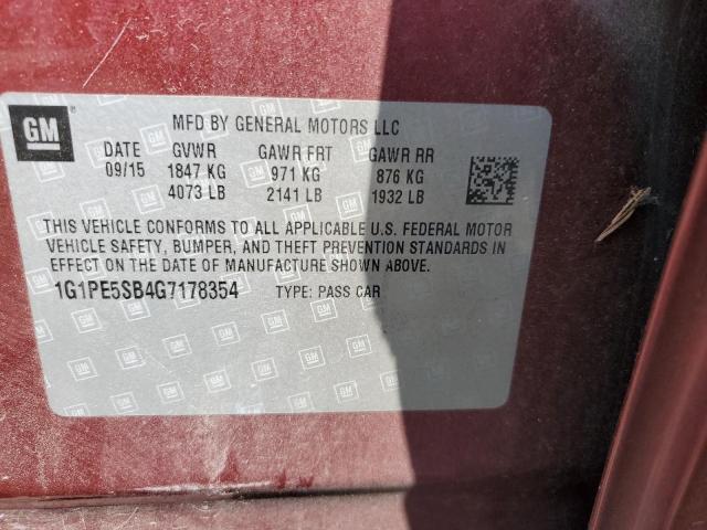 1G1PE5SB4G7178354 Chevrolet luv - vvt, alum, e85 max