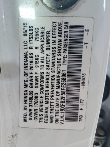 19XFB2F58FE268961 Honda r18z1