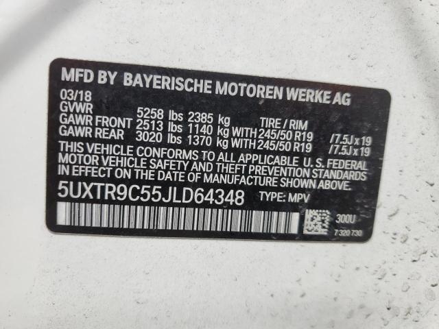 5UXTR9C55JLD64348 BMW X3 XDRIVE3
