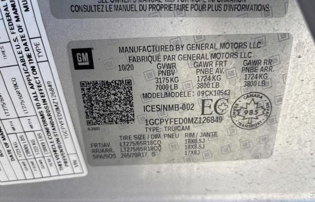 1GCPYFED0MZ126849 Chevrolet l84