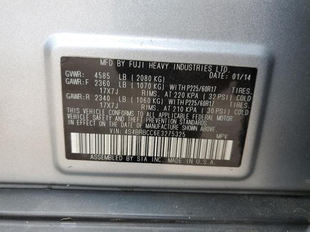 4S4BRBCC6E3275325 Subaru OUTBACK 2.