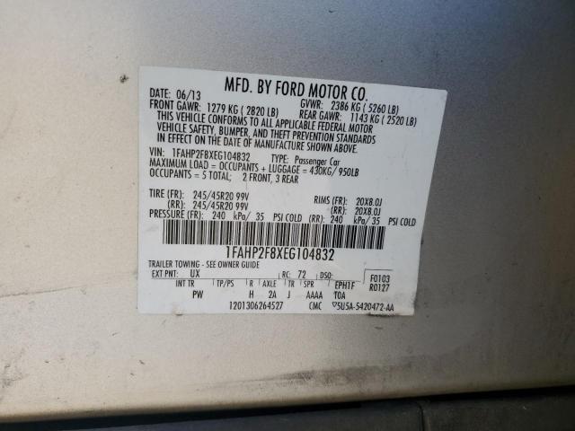 1FAHP2F8XEG104832 Ford TAURUS LIM