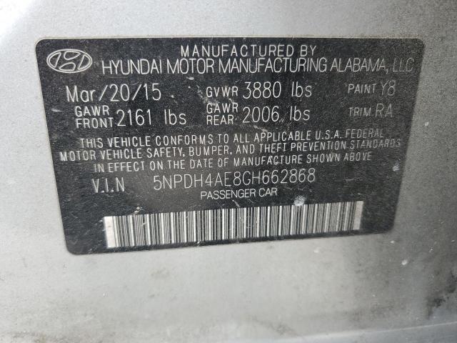 5NPDH4AE8GH662868 Hyundai dohc mpi nu