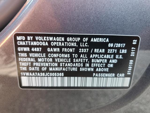 1VWAA7A38JC005365 Volkswagen 2.0 tsi