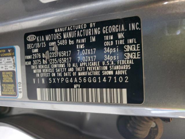 5XYPG4A56GG147102 KIA dohc gdi lambda ii