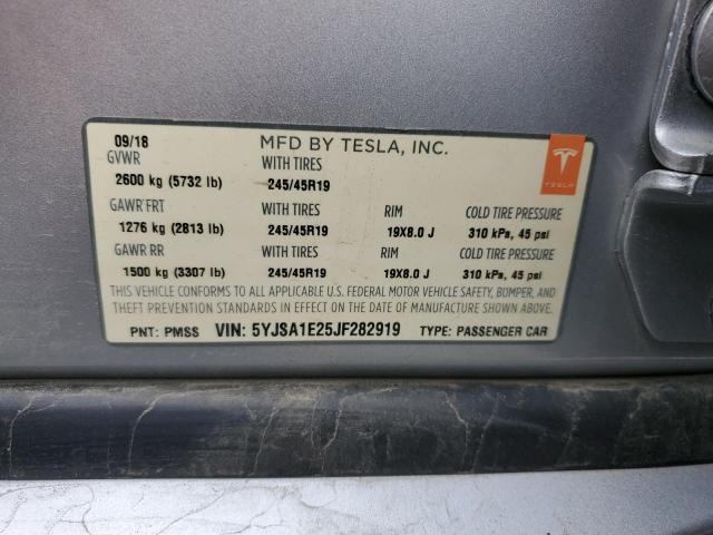 5YJSA1E25JF282919 Tesla MODEL S