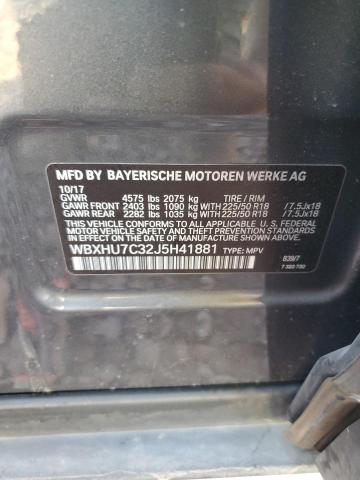 WBXHU7C32J5H41881 BMW 2018