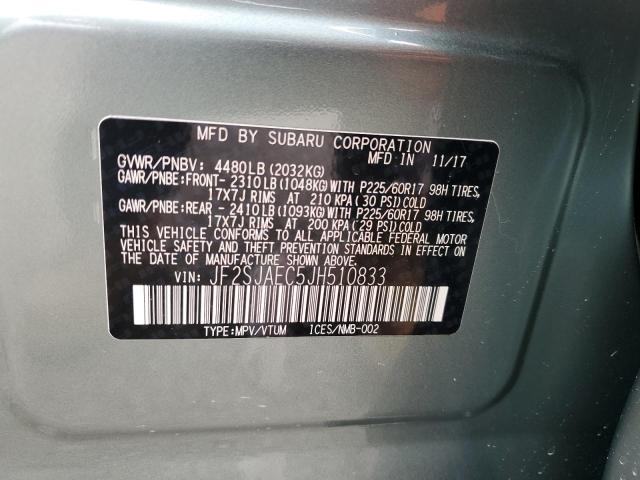 JF2SJAEC5JH510833 Subaru naturally aspirated u5