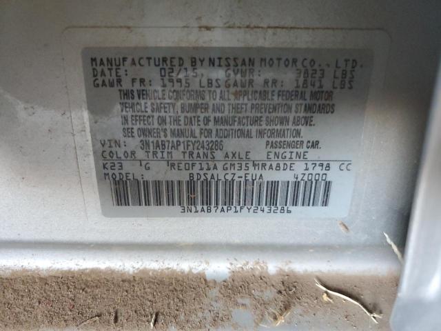 3N1AB7AP1FY243286 Nissan Sentra