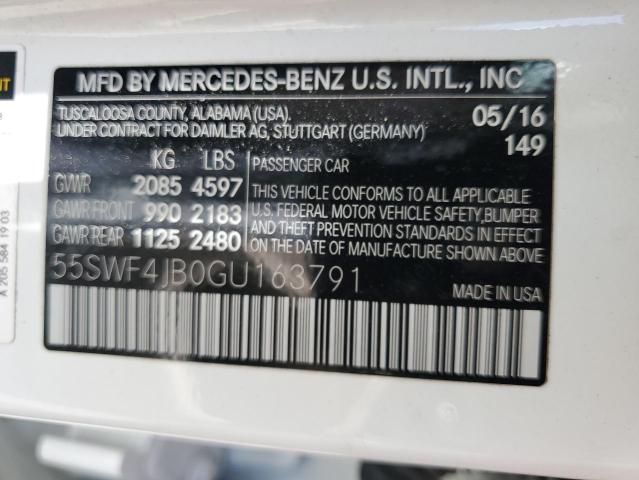 55SWF4JB0GU163791 Mercedes-Benz 2016