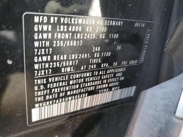 WVGRV7AX5HW505484 Volkswagen 2.0 tsi
