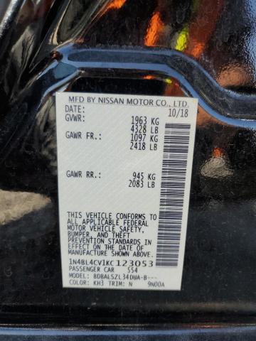 1N4BL4CV1KC123053 Nissan ALTIMA SR
