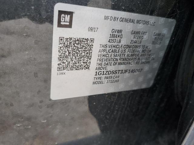 1G1ZD5ST3JF145007 Chevrolet MALIBU LT