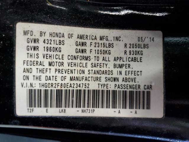 1HGCR2F80EA234752 Honda ACCORD EXL