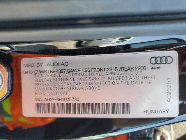 WAUAUGFF6H1025730 Audi 2017