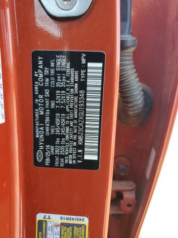 KM8J3CA2XGU193348 Hyundai 2016