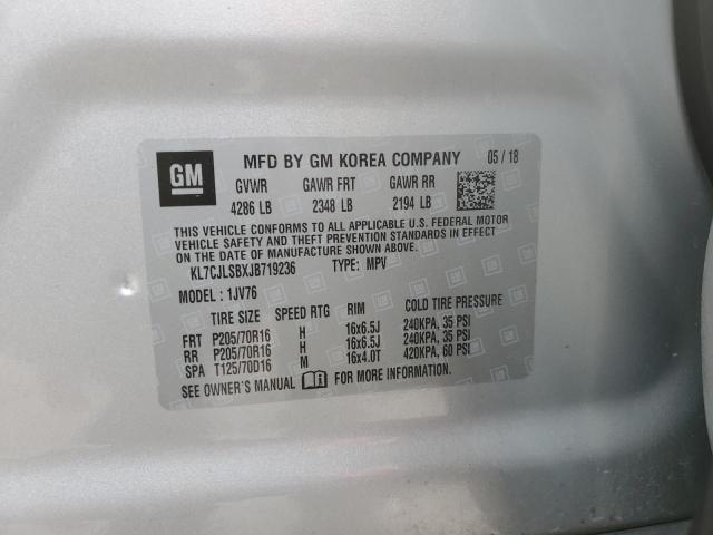 KL7CJLSBXJB719236 Chevrolet luv - mfi, variable valve timing, e85 max, alum