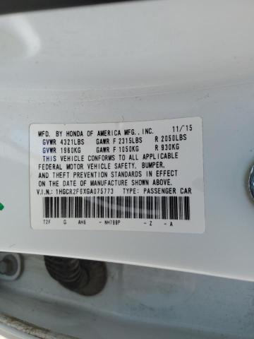 1HGCR2F6XGA075773 Honda k24w1