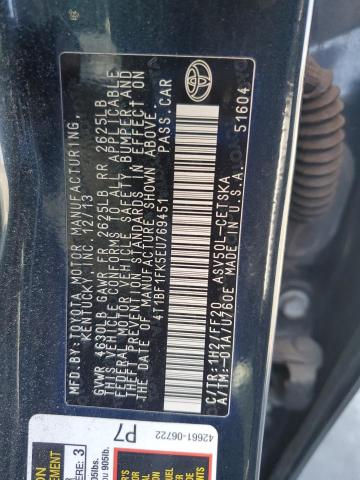 4T1BF1FK5EU769451 Toyota 2ar-fe