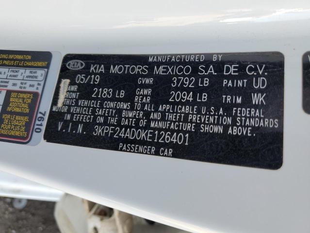 3KPF24AD0KE126401 KIA mpi nu