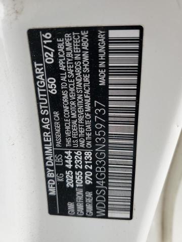 WDDSJ4GB3GN359737 Mercedes-Benz 2016