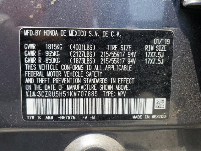3CZRU5H51KM707885 Honda r18z9