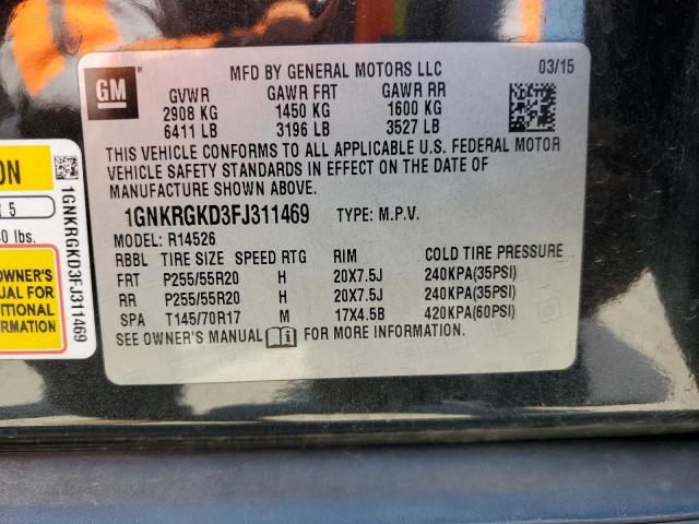 1GNKRGKD3FJ311469 Chevrolet TRAVERSE L