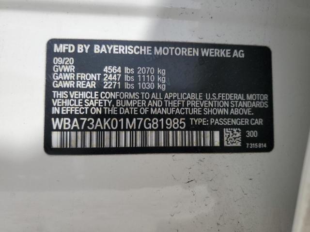 WBA73AK01M7G81985 BMW 228XI
