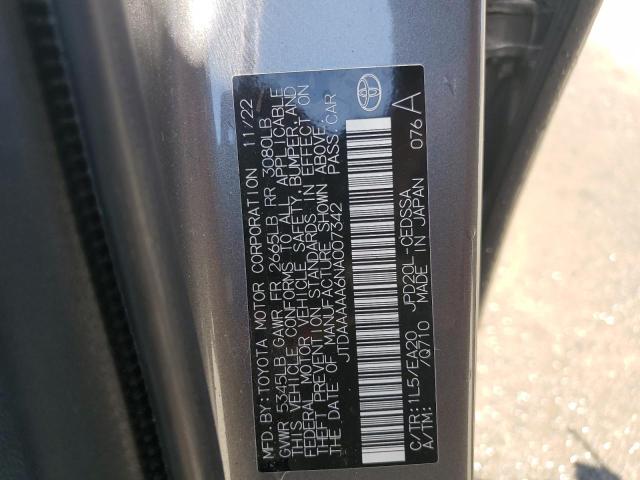 JTDAAAAA6NA007342 Toyota 3km