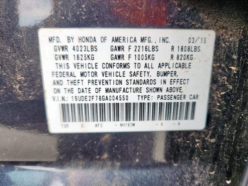 19UDE2F78GA004550 Acura ILX PREMIU