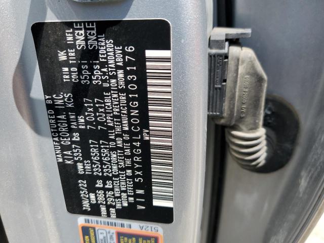 5XYRG4LC0NG103176 KIA SORENTO LX