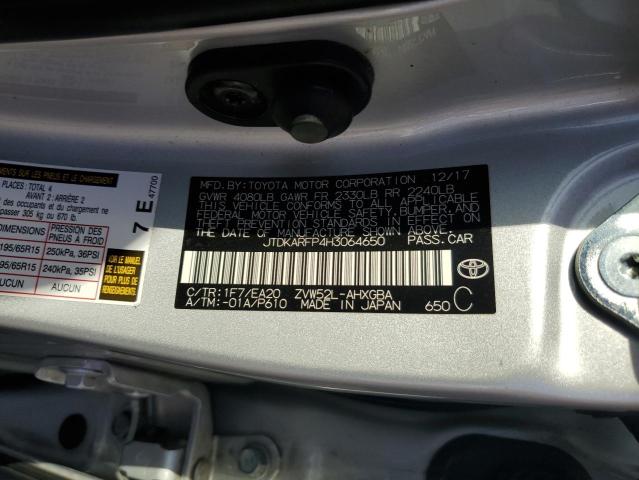 JTDKARFP4H3064650 Toyota 2zr-fxe+1nm